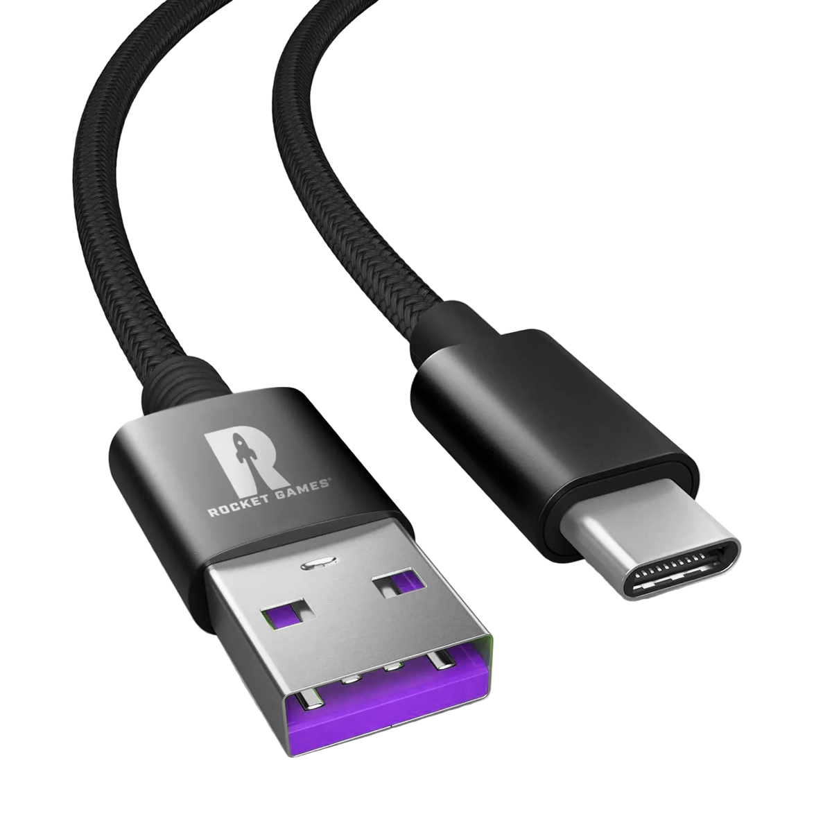 Rocket Games USB-C Connection Cable 2m Black for PS5 Controller
