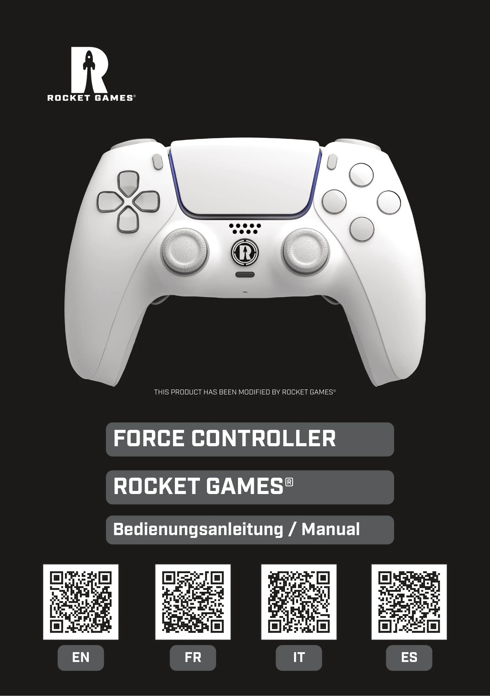 Portada del manual del mando Force de Rocket Games
